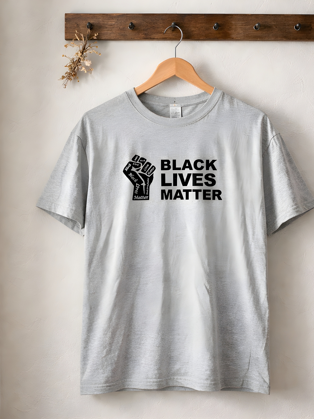 Black Lives Matter Graphic Tee - Light Gray